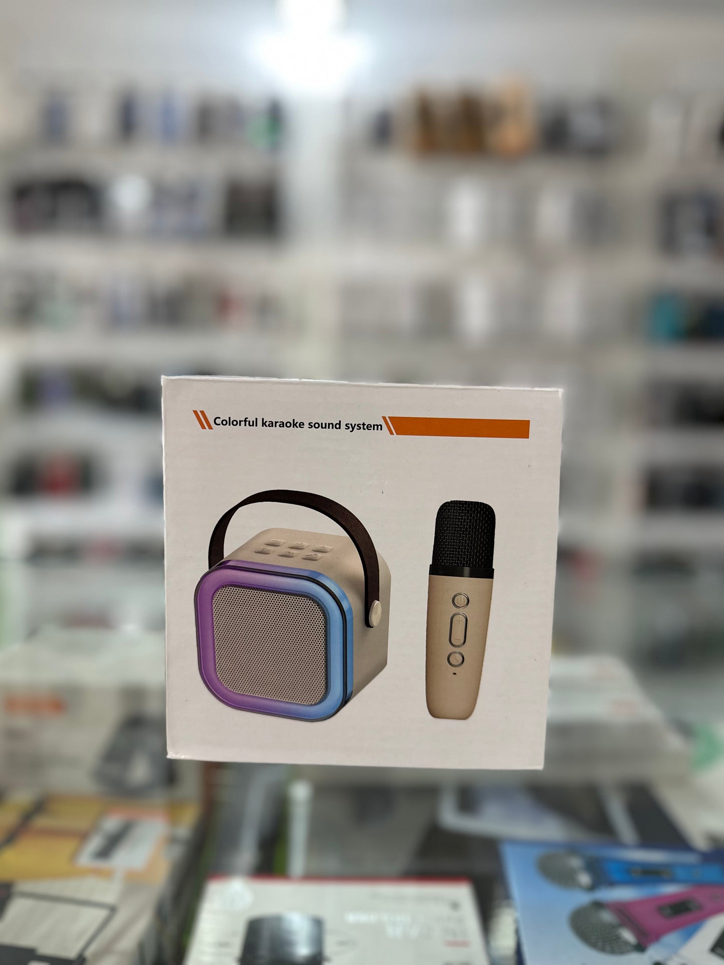 Colorful karaoke sound system