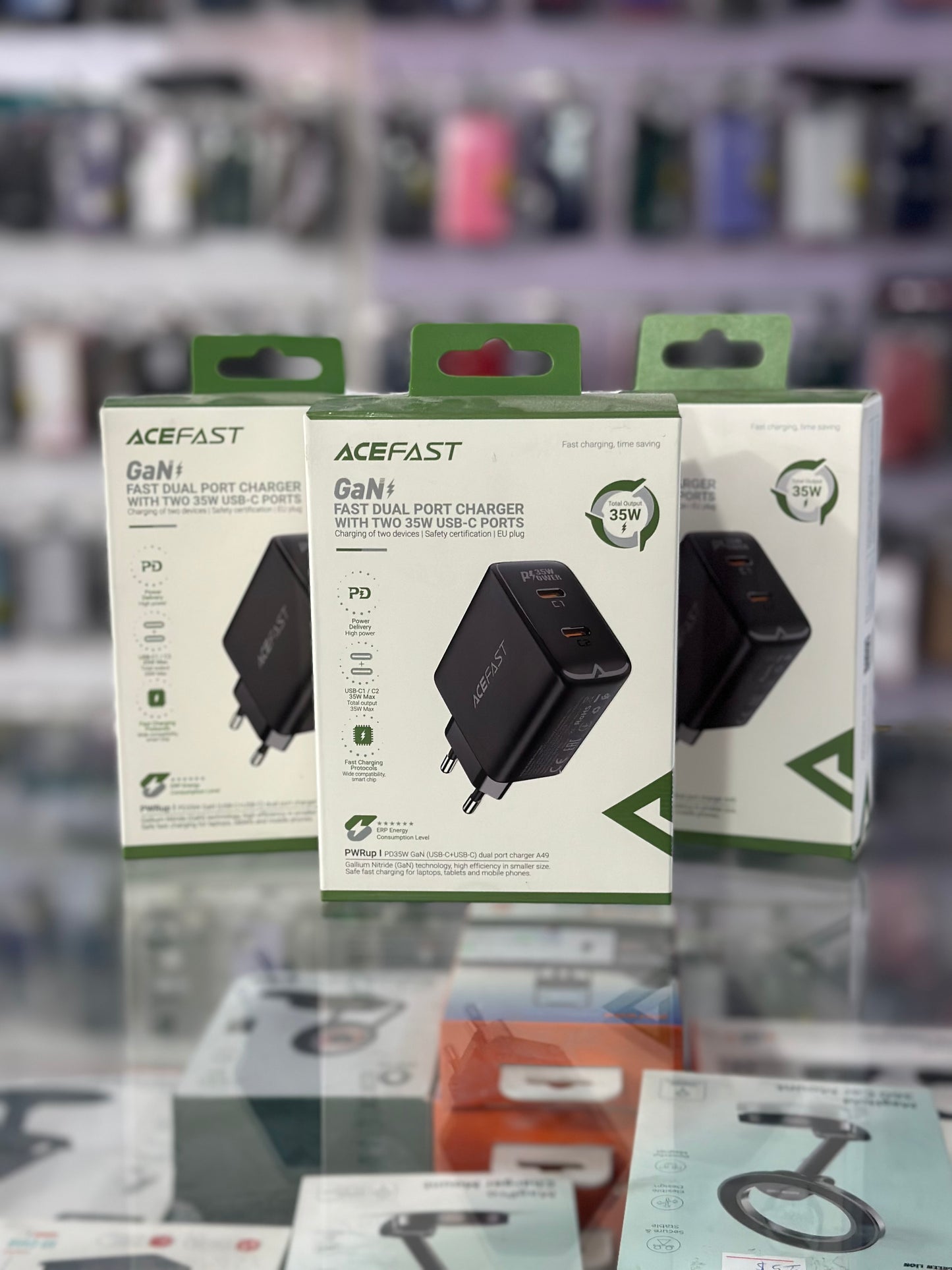 Acefast gan dual port fast charger