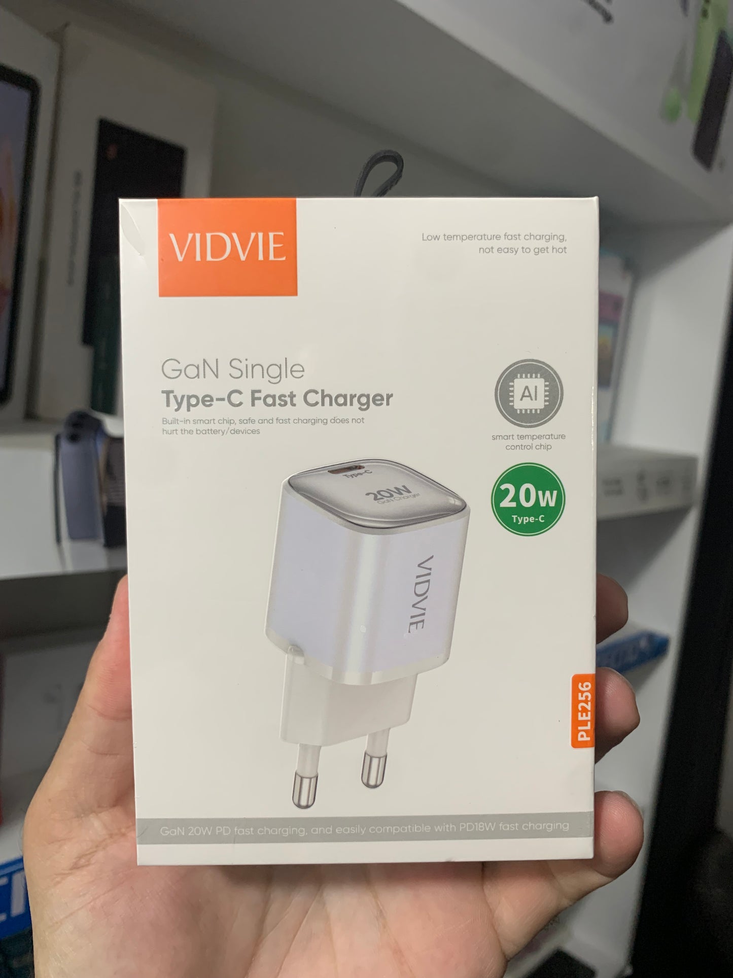 Vidvie GaN single type c charger with cable