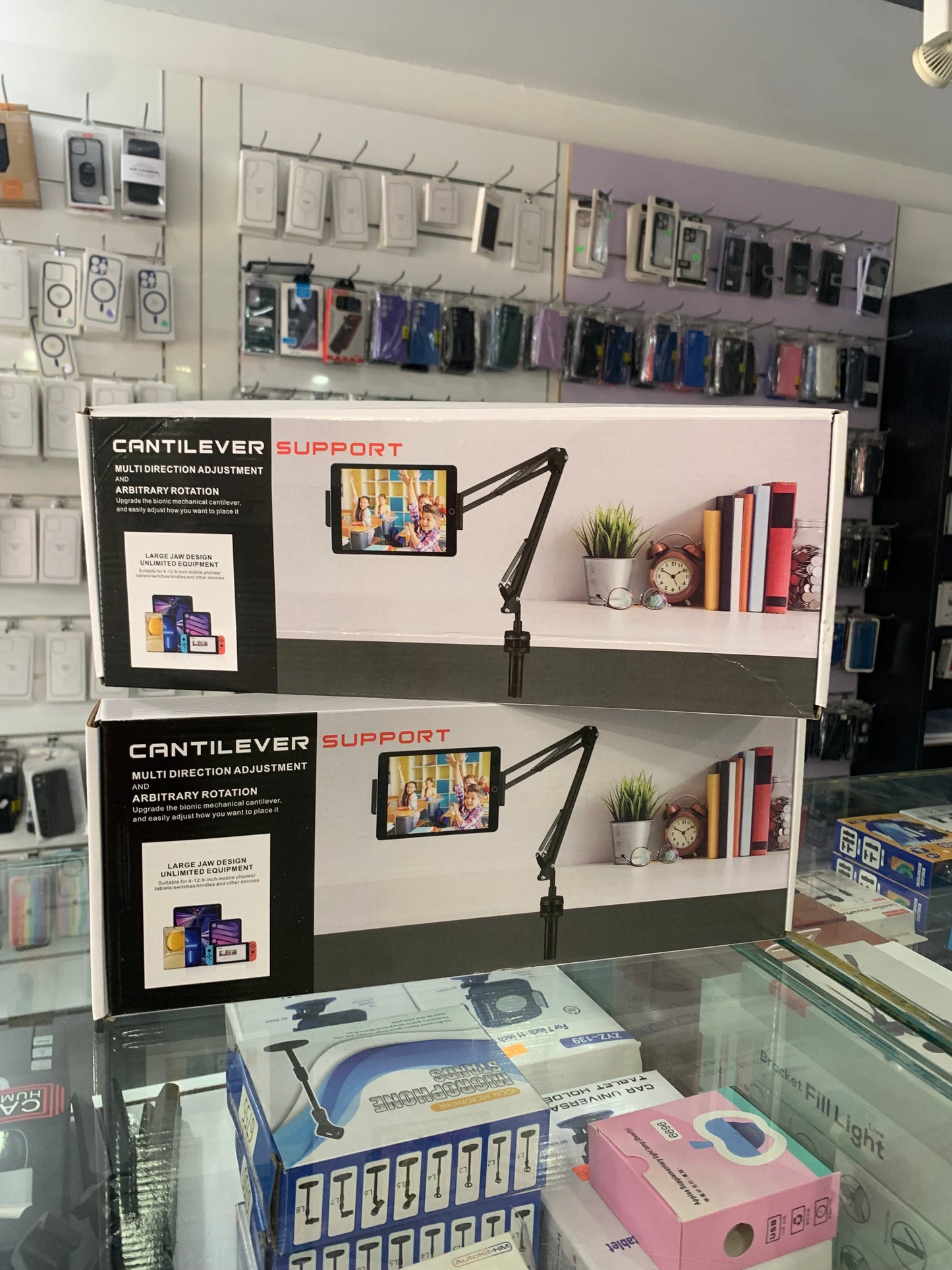 Cantilever support for all devices