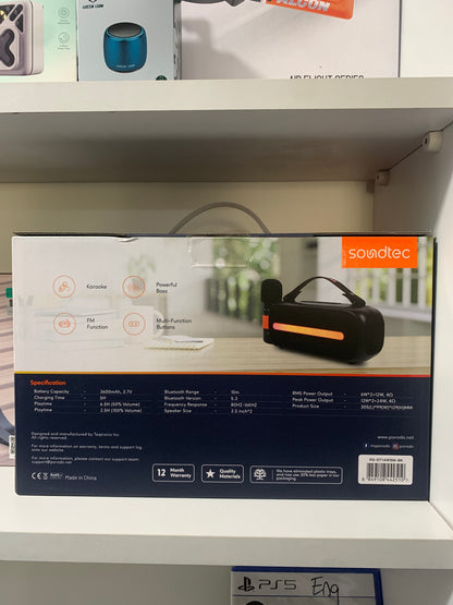 Soundtec by porodo portable speaker and microphone