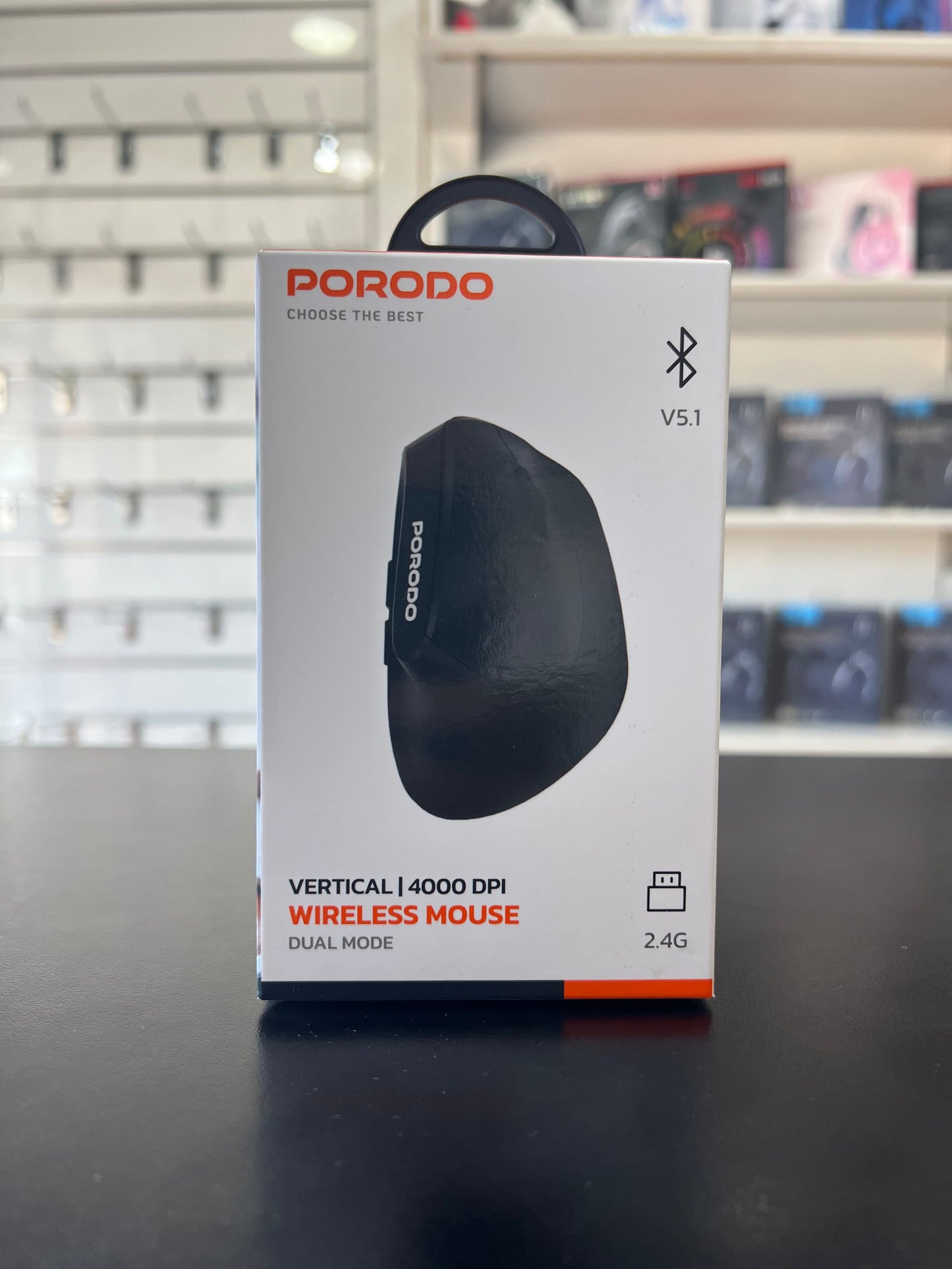 Porodo vertical 4000 dpi wireless mouse